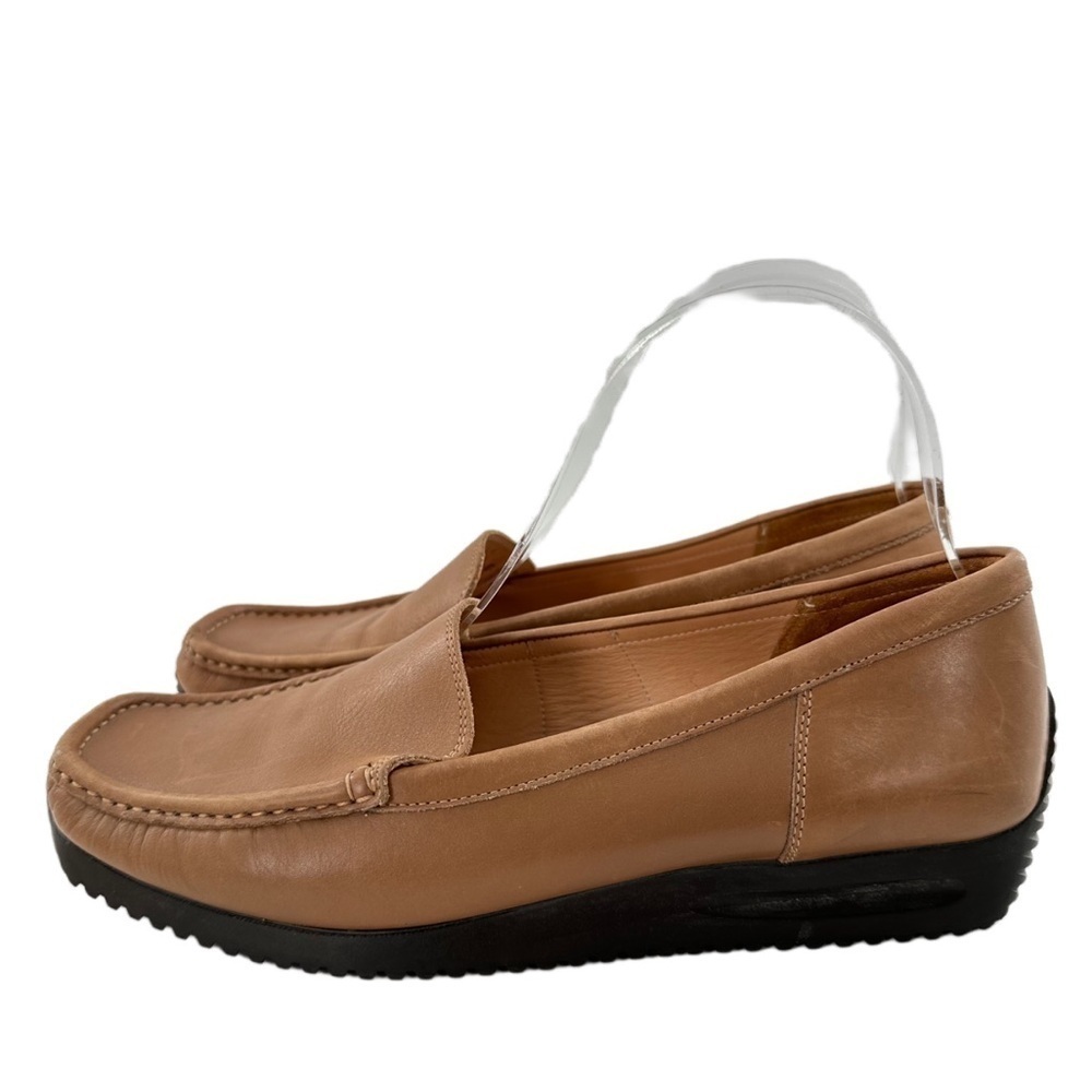 Bally Delos womens driving loafers size 38 Italian leather square toe - Picture 3 of 12